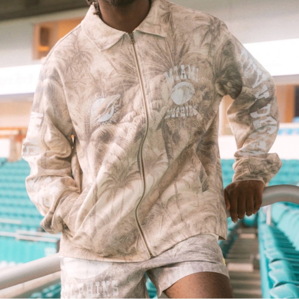 Men's Miami Dolphins Palm Print Jacket